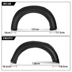 G-PLUS Fender Flares 4PCS Compatible with Ford F150 2009-2014 Rivet Style Matte Black Side View