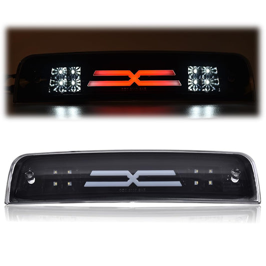 G-PLUS LED Bar Third Brake Light Compatible with Dodge Ram 1500 2009-2010/Fit Dodge Ram 2500 3500 2010/Fit Dodge Ram 1500 2500 3500 2011-2017 High Mount Stop Light Smoky Lens Black Housing
