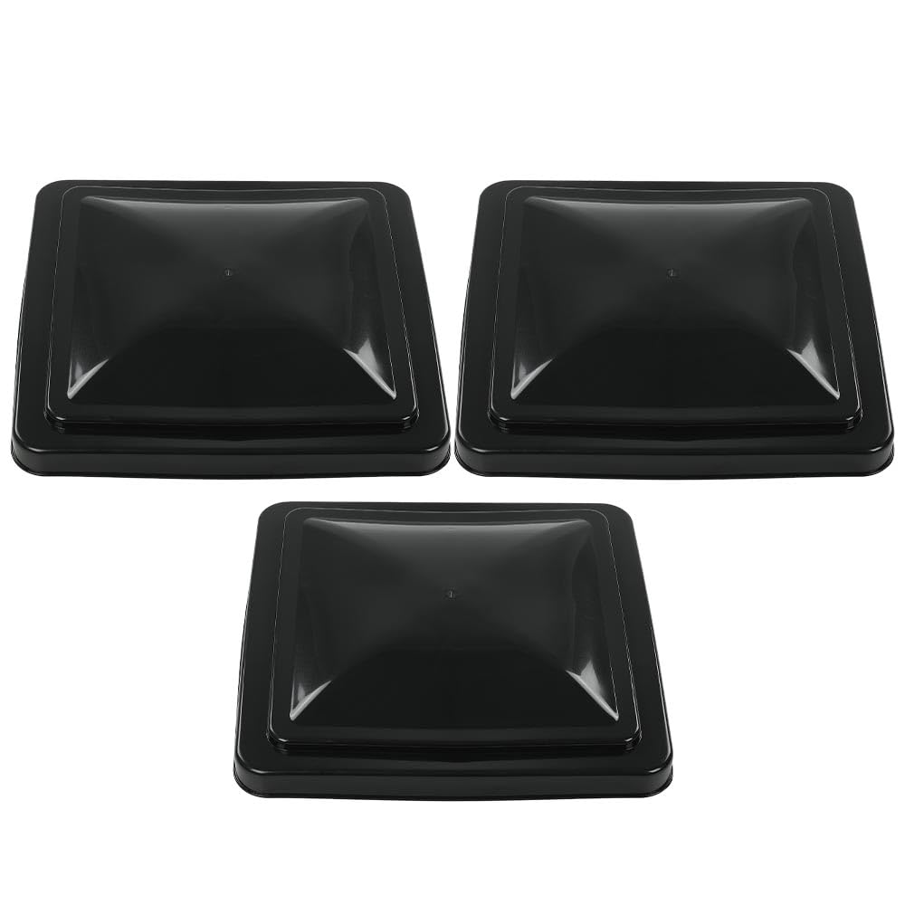 G-PLUS 14" x 14" Replacement Roof Vent Cover Camper RV Trailer Fit for Ventline pre-2008 and Elixir Style Pin 1994 and Newer Black 3pcs Accessories is not assembled