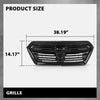 G-PLUS Front Grille Assembly, Compatible with Subaru Forester 2022-2024, J1010SJ260 Black