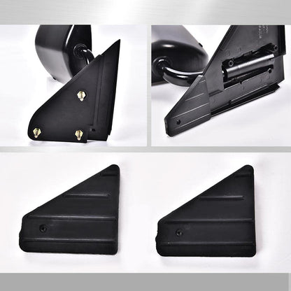 G-PLUS Manual Side View Mirrors Replacement For 1988-2000 Chevy GMC C1500 C2500 C3500 K1500 K2500 K3500 Pickup Truck Pedestal Style Paint to Match Driver & Passenger Side Mirror Set Black