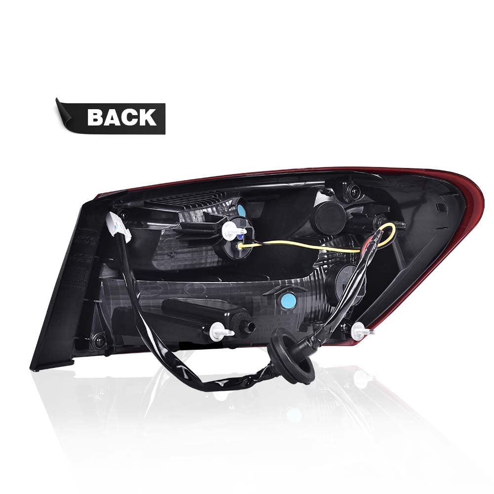 G-PLUS Rear Outer Left Tail Light Assembly Compatible with Chevy Malibu XL 2016 2017 2018 2019 2020 2021 2022 Rear Brake Lamp Luces Traseras, 84132377, Red Lens