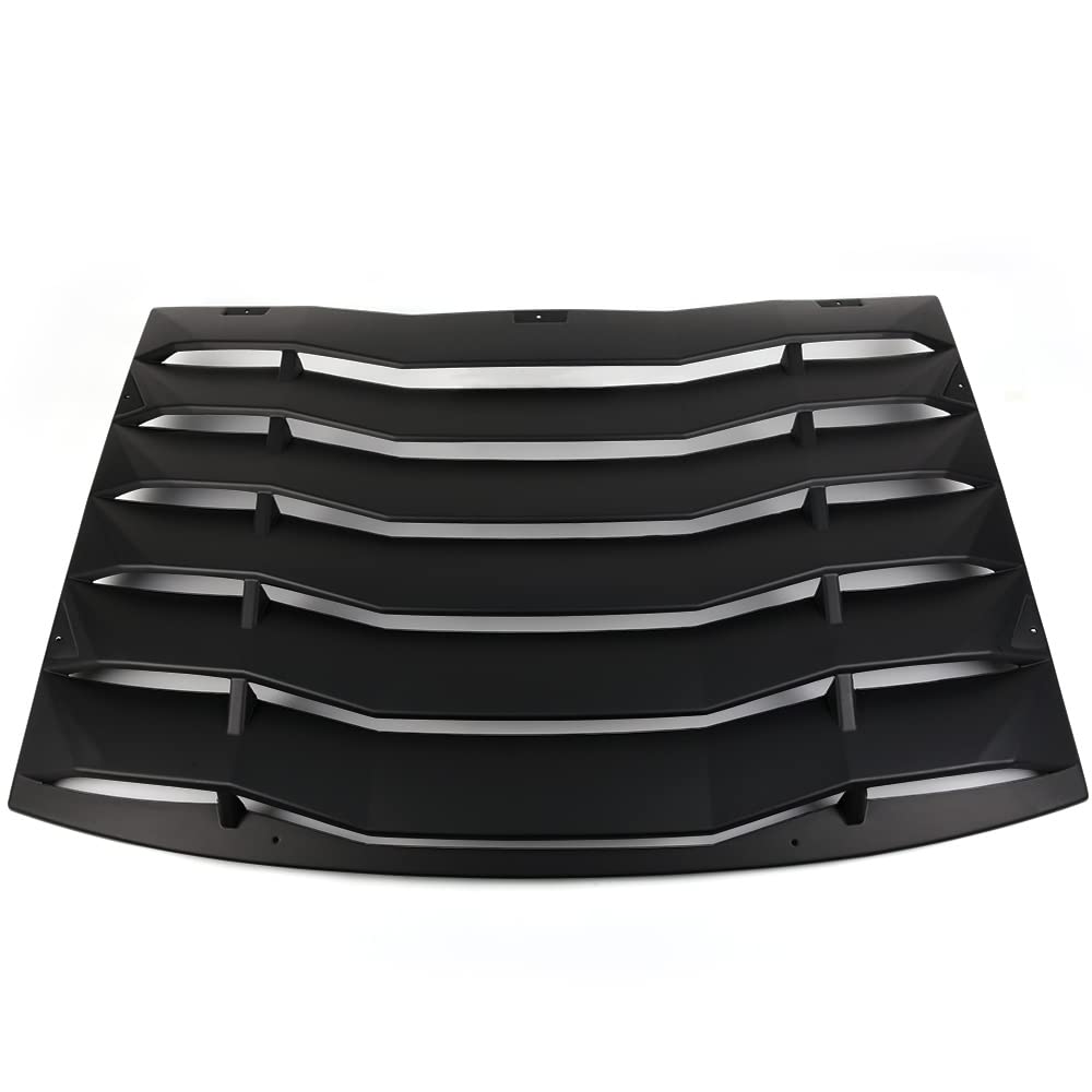 Rear Window Vent Louver Replacement for Dodge Charger 2011-2020 Windshield Sun Shade Cover Unpainted Black ABS 2012 2013 2014 2015 2016 2017 2018 2019