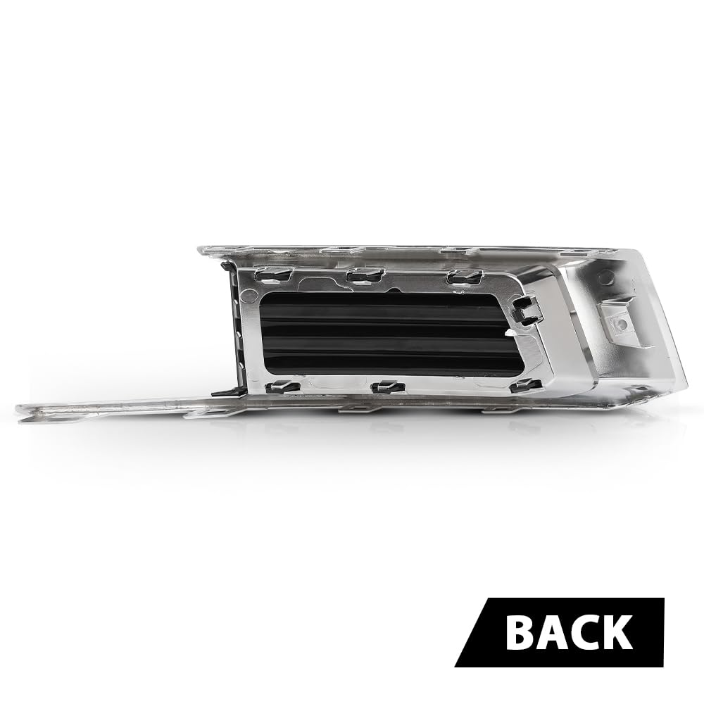 G-PLUS Fog Light Cover Bezel Trim Front Left Side Compatible with Cadillac XTS 2018-2019 Chrome Black