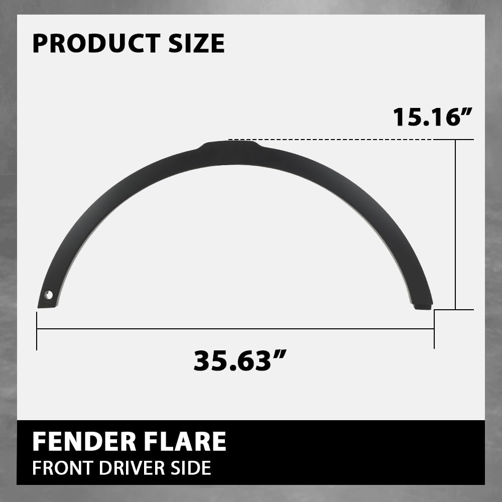 G-PLUS Front Left Wheel Arch Fender Trim Molding with Sensor Hole Compatible with Range Rover Evoque 2012-2019,Fit for Models With Active Park Assist System