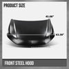 G-PLUS Front Hood Panel Compatible with Chevy Trailblazer 2021-2025 Black