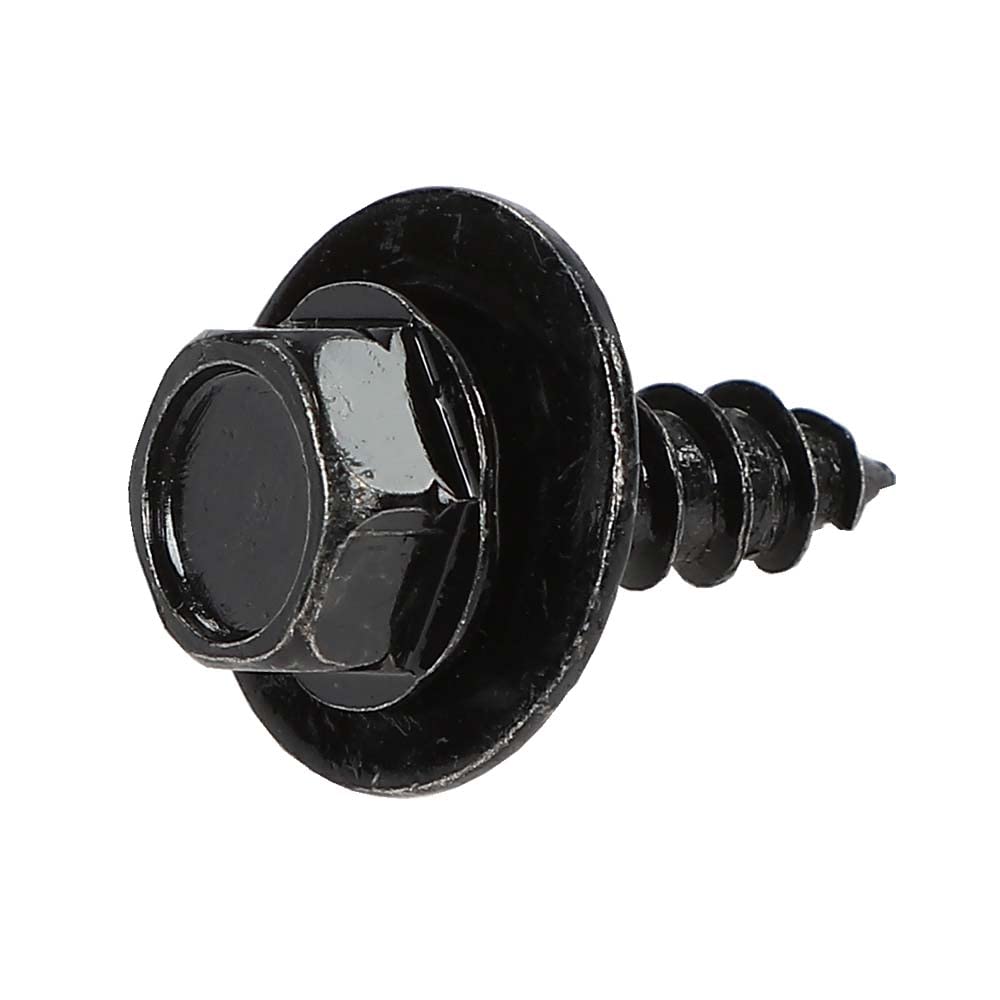 G-PLUS Splash Shield & Firewall Screws- M6.3 x 20mm Long- 10mm Hex- 20 pcs Screws Compatible with Most Models Black Iron