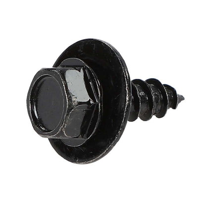 G-PLUS Splash Shield & Firewall Screws- M6.3 x 20mm Long- 10mm Hex- 20 pcs Screws Compatible with Most Models Black Iron