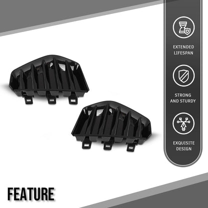 G-PLUS Bumper Cover Grilles Pair Compatible with Cadillac XT4 2019 2020 2021 2022 2023 2024 GM1038293, 191275994511 Glossy Black