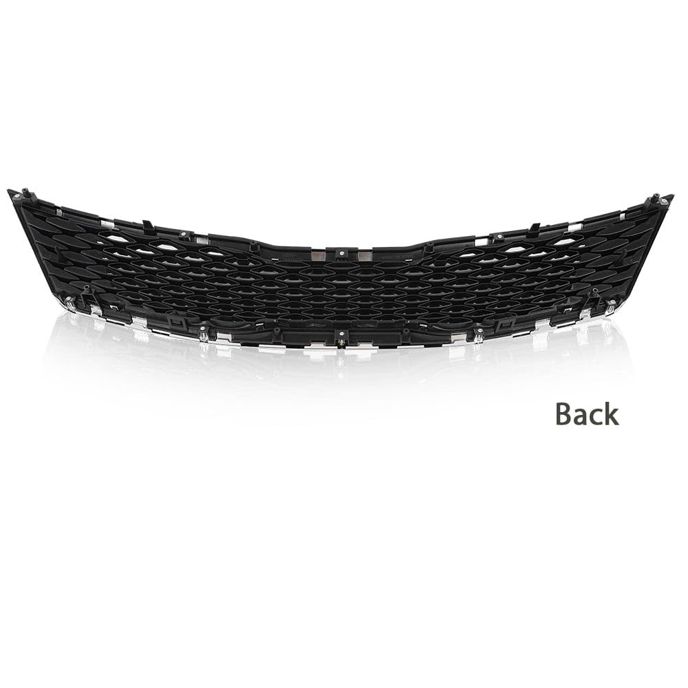 G-PLUS Front Upper Bumper Grille Assembly Compatible with Kia Optima LX EX 2016 2017 2018 Chrome ABS Grill 86350-D5020,KI1200189