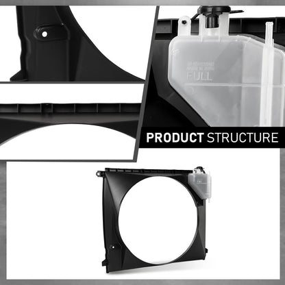 G-PLUS Radiator Cooling Fan Shroud Compatible with Toyota Tacoma (submodel: Base, Pre Runner) 2005-2015 167110C140