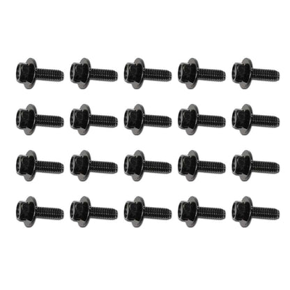 G-PLUS Body Bolts- M6-1.0 x 20mm Long- 10mm Hex- 17mm Washer- 20 Bolts- #171 Compatible with Honda