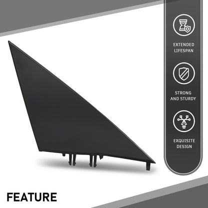 G-PLUS Front A-Pillar Triangular Cover Plate Right Compatible with Tesla Model 3 2017-2023 22873014, 1130656-00-E Gloss Black