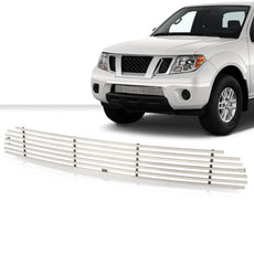 G-PLUS Grille Insert Front Bumper for Nissan Frontier 2009-2021 Chrome Billet Front View