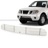 G-PLUS Bumper Stainless Chrome Billet Grille Insert Compatible with Nissan Frontier 2009-2021 Only With Painted/Plastic Bumper
