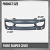 G-PLUS Front Bumper Cover Fascia With Headlight Washer Holes Compatible with Porsche Cayenne 2011 2012 2013 2014 95850522131G2L, PO1000144 Black