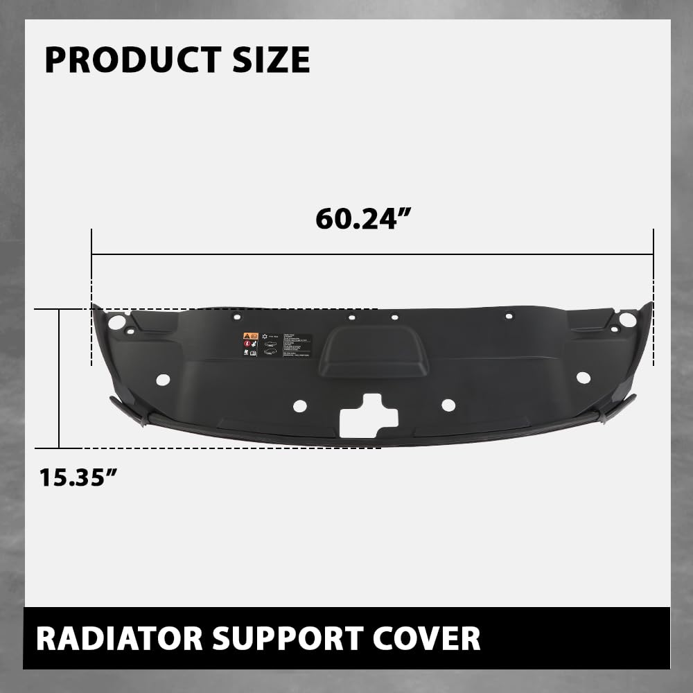 G-PLUS Radiator Support Cover Compatible with GMC Yukon/Yukon XL 2015-2020 84163661 Black