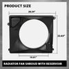 G-PLUS Radiator Cooling Fan Shroud Compatible with Toyota Tacoma L4 2.7L 2016-2023 Black