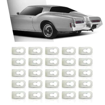 G-PLUS Top Trim Molding Clips Fits All GM Cars from 1960's Into The Late 1970's Nos Vinyl 25pcs