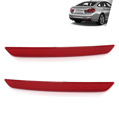 G-PLUS Pair Rear Bumper Reflector, Compatible with BMW 4-Series 428i 430i 435i 440i 2014-2020 with M Package, LH Driver & RH Passenger 2PCS, BM1184107, BM1185107