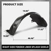 G-PLUS Front Right Side Fender Liner Splash Shield Compatible with Jaguar XJ XJR X351 2010-2019 Black