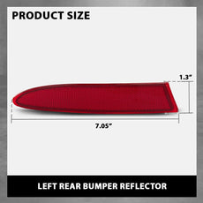 G-PLUS Bumper Reflector for BMW X3 2011-2017 M Aerodynamics Red Side View