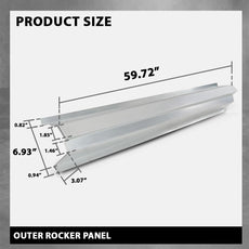 G-PLUS Rocker Panels for Dodge Caliber 2007-2012 4 Door Silver Product Features