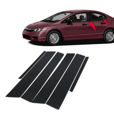 G-PLUS Window Pillar Posts Molding for Honda Civic Sedan 2006-2011 Front View