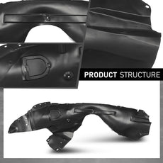 G-PLUS Fender Liner 2PCS Front Passenger Side Black Product Features