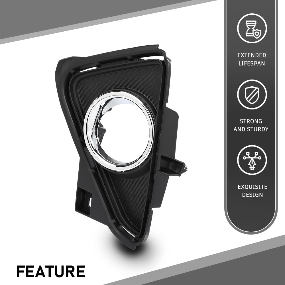 G-PLUS Fog Light Bezel Lamp Trim w/Chrome Left Driver Compatible with Toyota RAV4 2016-2018 520400R030