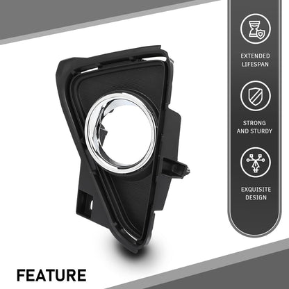 G-PLUS Fog Light Bezel Lamp Trim w/Chrome Left Driver Compatible with Toyota RAV4 2016-2018 520400R030