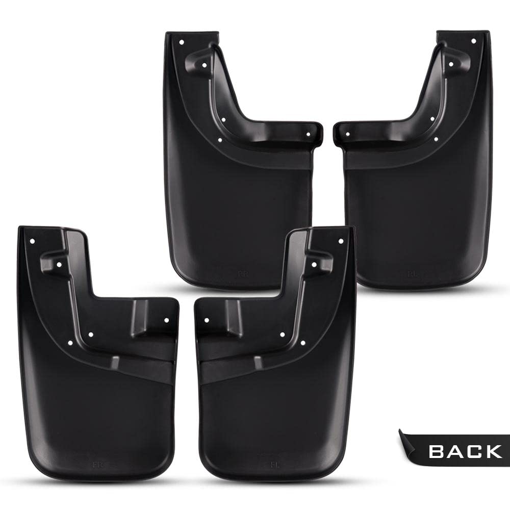 G-PLUS Heavy Duty Molded Mud Flaps Compatible with Toyota Tacoma with Fender Flares 2005-2015 Mud Guards Splash Front & Rear Mudguards Black Set of 4