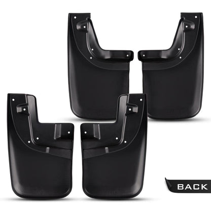 G-PLUS Heavy Duty Molded Mud Flaps Compatible with Toyota Tacoma w/Fender Flares 2005-2015 4PCS Mud Guards Splash Front & Rear Mudguards Black