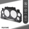 G-PLUS Gauge Cluster Lens Cover Trim Chrome Compatible with Chevy Silverado GMC Sierra Tahoe 2007-2013 10-0004B Black