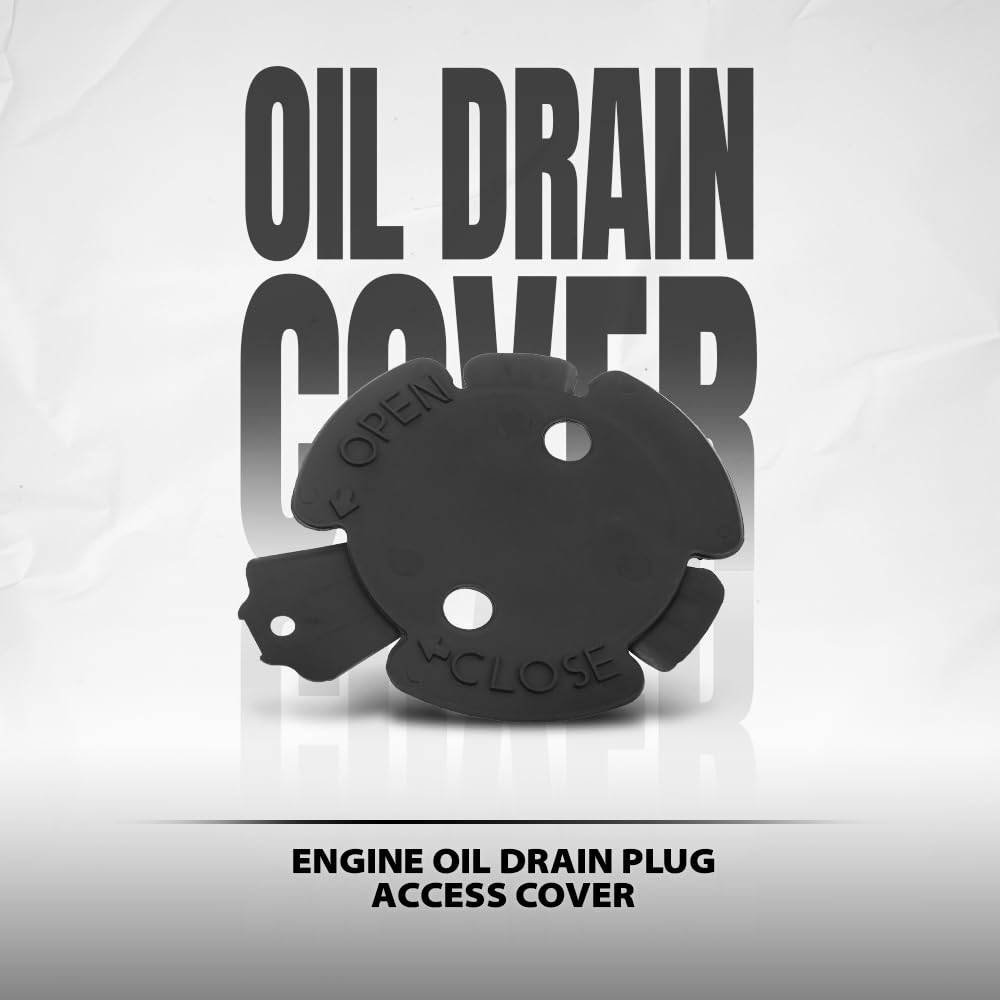 G-PLUS Engine Oil Drain Plug Access Cover Compatible with BMW 7 Series F01 730d 730i 740i 750i 760i 2007 2008 2009 2010 2011 2012 51757209541 Black