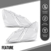 G-PLUS Headlight Lens Cover Compatible with Benz E-Class W207 E350 E500 Coupe 2010 2011 2012 2013 Left & Right Front Headlamp Lens Cover Clear