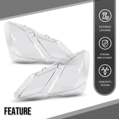 G-PLUS Headlight Lens Cover Compatible with Benz E-Class W207 E350 E500 Coupe 2010 2011 2012 2013 Left & Right Front Headlamp Lens Cover Clear