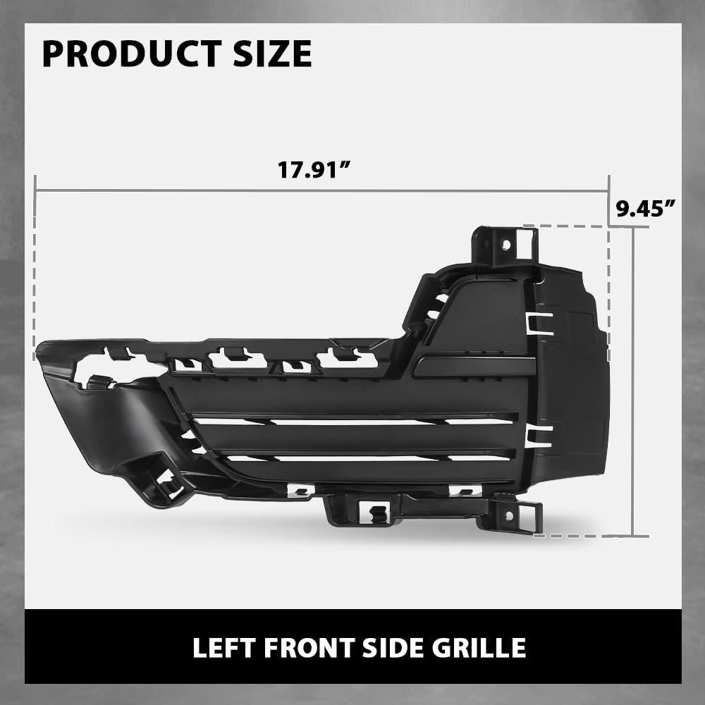 G-PLUS Front Right Bumper Lower Grille Grill, Compatible with BMW X5 F15 2014-2018, Fit Models W/o M Sport Line, Passenger Side, 51117307994, BM1039151