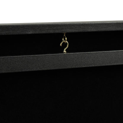 G-PLUS Wall Art Display 32" Jersey Cover Football Basketball Shirt Frame Lockable Box Rack Wall Display/Case Black