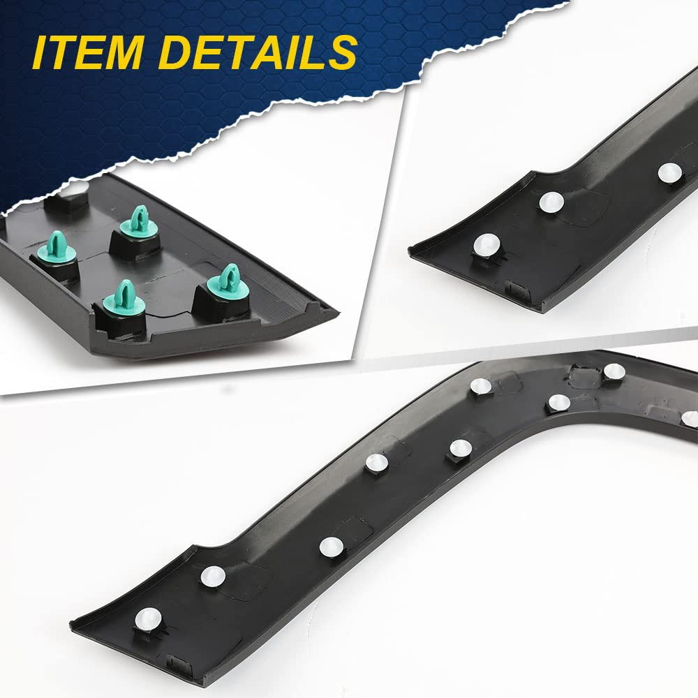 G-PLUS Front Left Fender Flares Compatible with Jeep Renegade 2015-2021 Wheel Cover Protector Wheel Opening Molding Arch Trim 5XB67LXHAA, CH1790104 Black