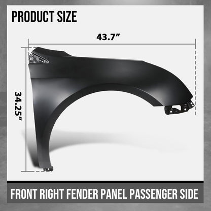 G-PLUS Front Fender Passenger Right Side Compatible with Cadillac XTS 2013-2017 Fit XTS Vsport Platinum 2014-2017 Fit Cadillac XTS Vsport Premium 2014-2016 23149538, GM1241379 Black
