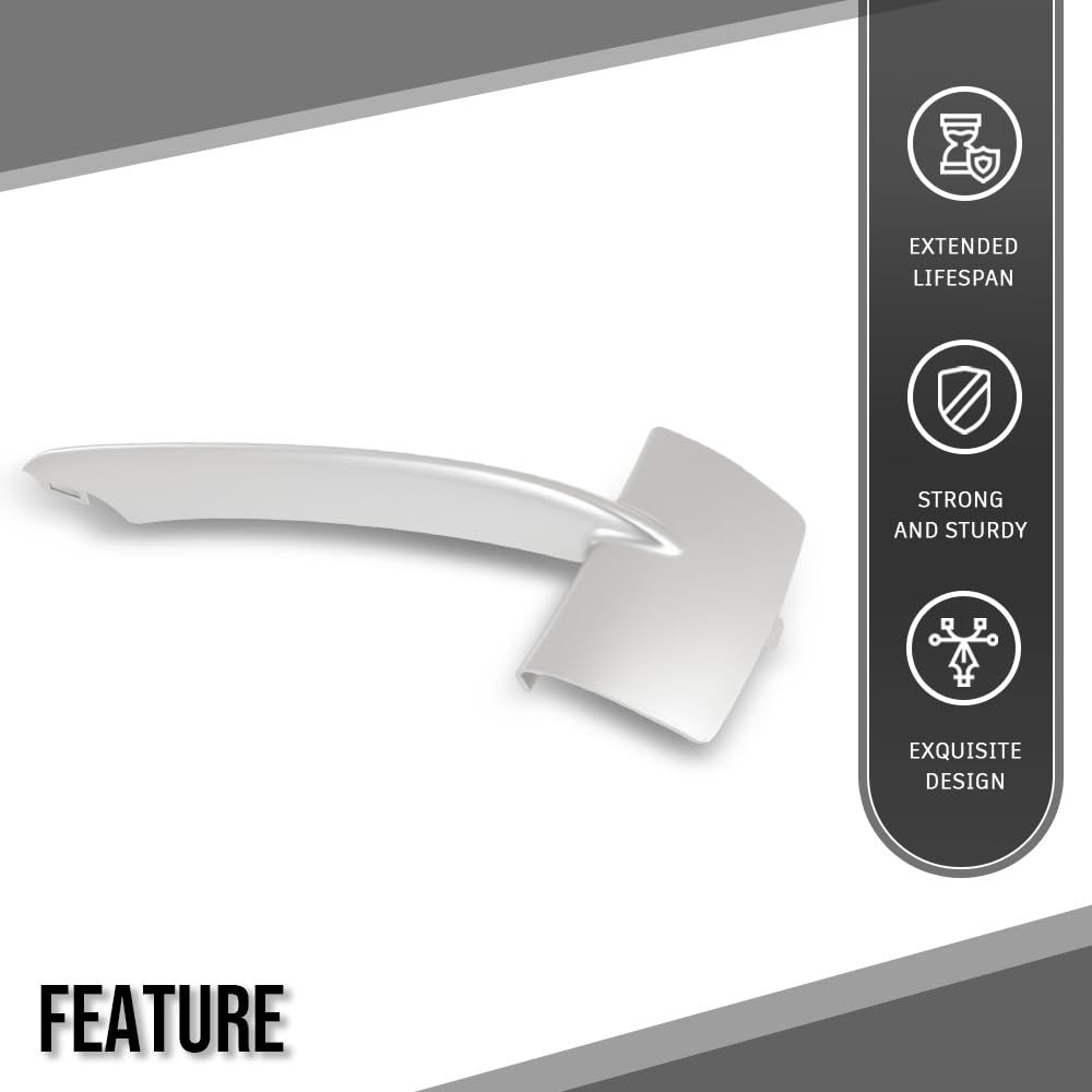 G-PLUS Front Left Fog Lamp Bumper Trim Silver Compatible with BMW X5 2014-2018 Fits Models without M Sport Line Package, Type 1 Standard Line Face Bar Grille Trim 51117303113 BM1038152