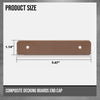 G-PLUS Composite Decking Boards End Cap 5.5”Fit TREX Composite Decking Boards End Cap 5.5" 4 pcs in One Package Plastic Brown