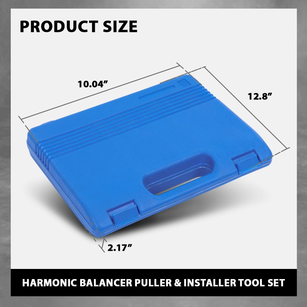 G-PLUS Harmonic Balancer Puller Removal & Install Tool Set Flywheel Crankshaft Kit 45 Steel Black