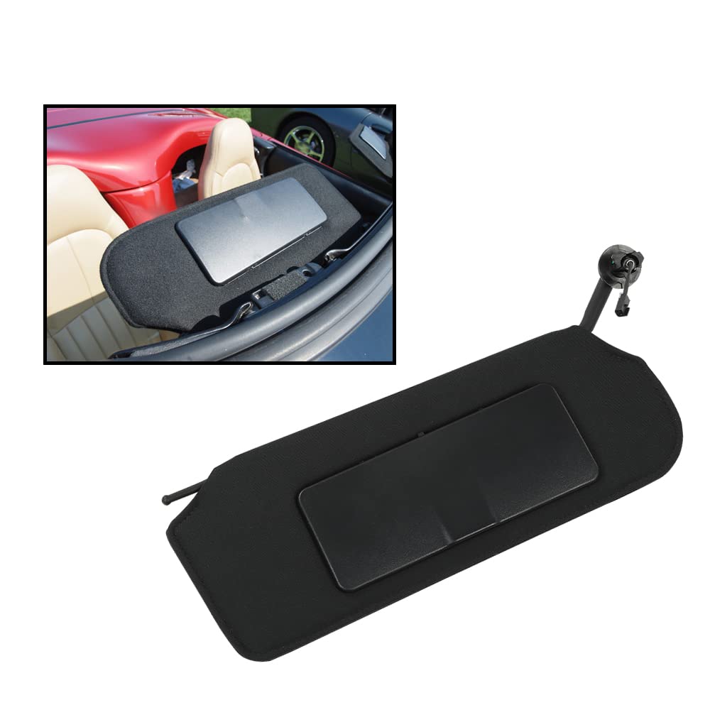 G-PLUS Black Plastic Sun Visor Vanity Mirror Sunvisors Shaded Compatible with Chevy C5 Corvette (8 Cyl, 5.7L) 1997-2004 10442033 10442034 1Pair Sunshading Board