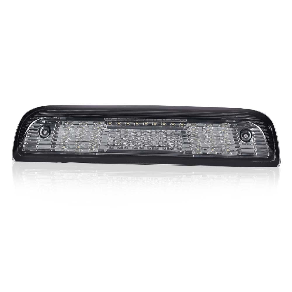 G-PLUS Rear LED Third Brake Light Compatible with Chevy Silverado/GMC Sierra 1500/2500HD/3500 2014 2015 2016 2017 2018,3rd Cargo Led Tail Lamps Smoky Lens Chrome Housing