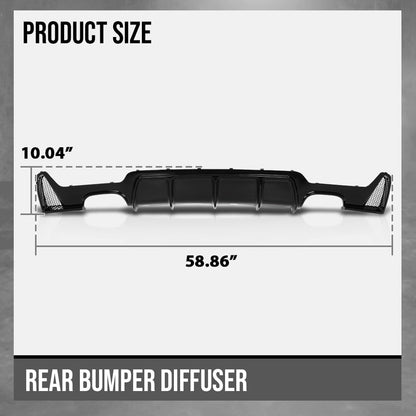 G-PLUS Rear Diffuser Compatible with BMW 4 Series F32 F33 F36 2014-2018 with M Sport Performace Rear Bumper Only Not Fit Regular Rear Bumper Black
