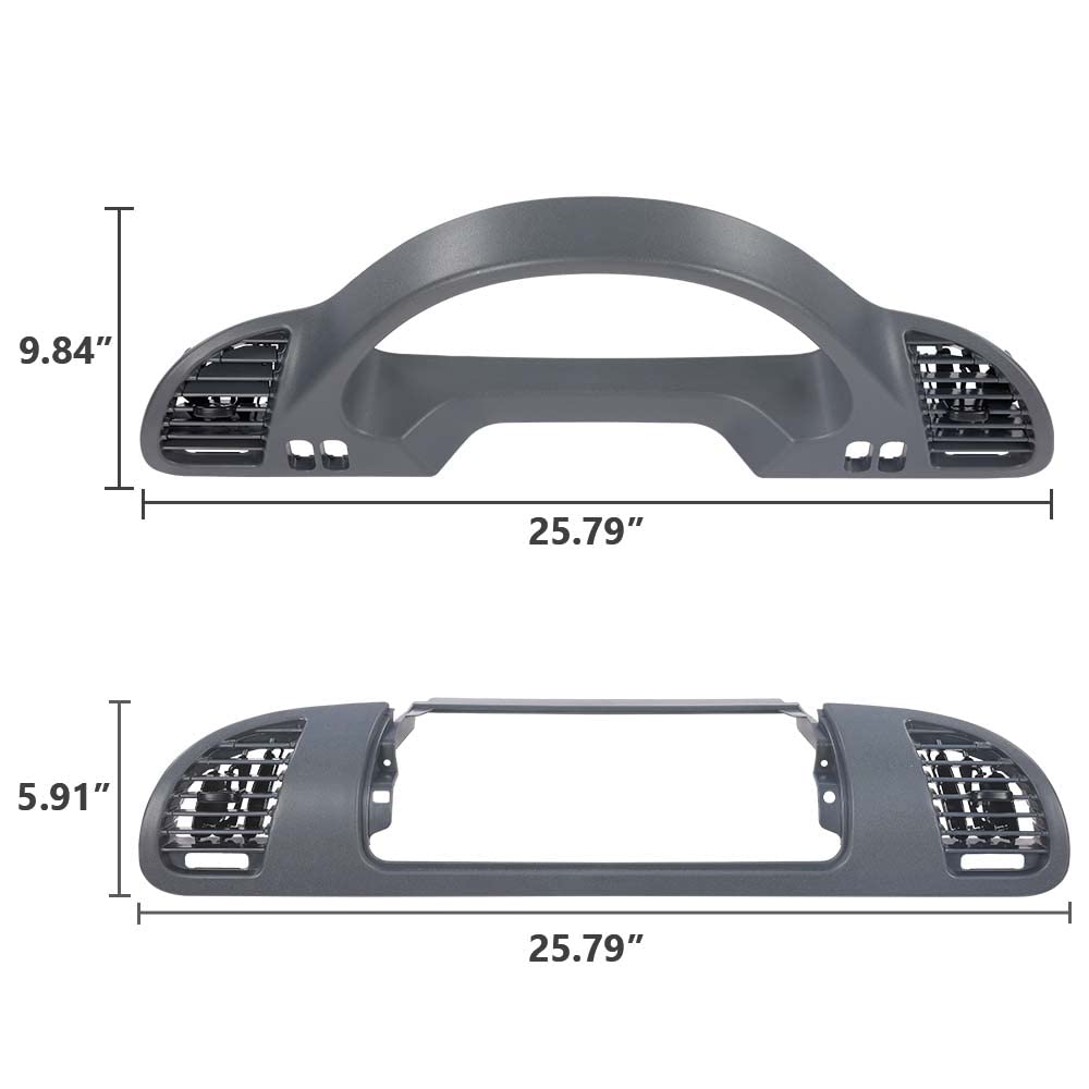 G-PLUS Dash Panel Bezel with A/C Nozzle RH Passenger Side & RH Driver Side Compatible with 2002-2006 Dodge Sprinter Dash Cover 05104261AA, 5104261AA 5104262AA