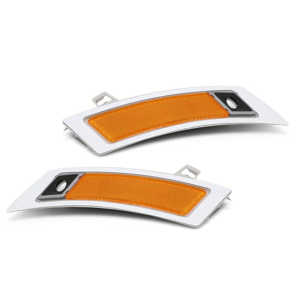 G-PLUS Pair Front Bumper Reflector Side Marker Light, Compatible with BMW X5 2011-2013 (submodel: xDrive35d, xDrive35i, xDrive50i), LH Driver & RH Passenger Side 2PCS, BM1084104, 63147274434