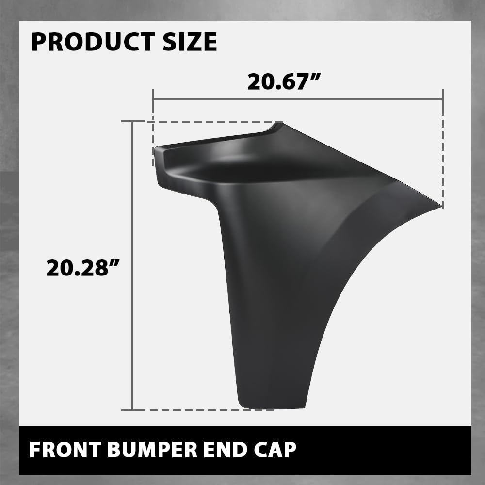 G-PLUS Front Bumper End Cap Extension Trim Pair Compatible with Chevy Silverado 1500 2019-2022 Replacement for GM1016110, GM1017110